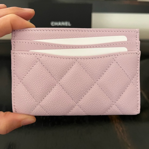 ❌❌ NOT AVAILABLE BNIB FLAT CARD HOLDER 24s LILAC CAVIAR LGHW - Picture 6 of 9